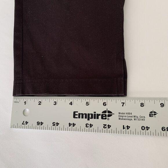 EILEEN FISHER Pants M Brown Stretch Organic Cotton Ankle Side Zip Minimalist - Picture 11 of 11